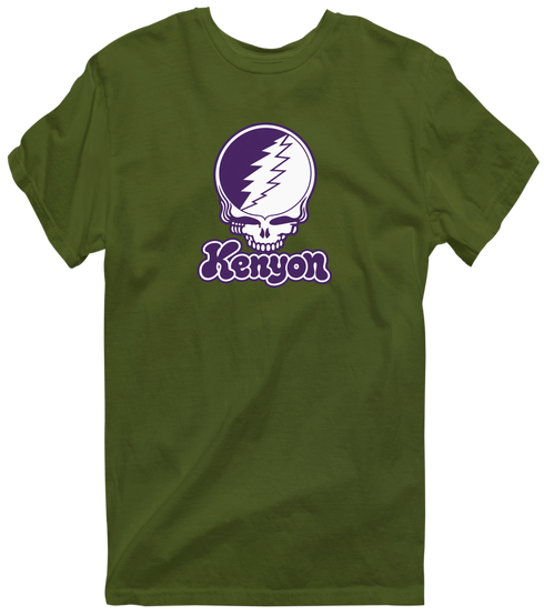 Kenyon Stealie Premium Unisex T-Shirt — Design: Kenyon College — Military Green