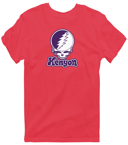 Kenyon Stealie Premium Unisex T-Shirt — Design: Kenyon College — Heather Red