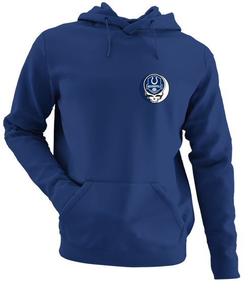 Indianapolis Football - Premium Grateful Dead Left Chest Hoodie - Navy - 2