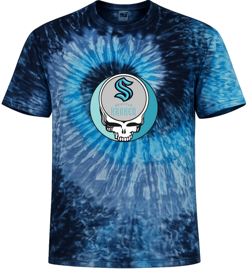 Seattle Kraken Stealie Tie-Dye T-Shirt