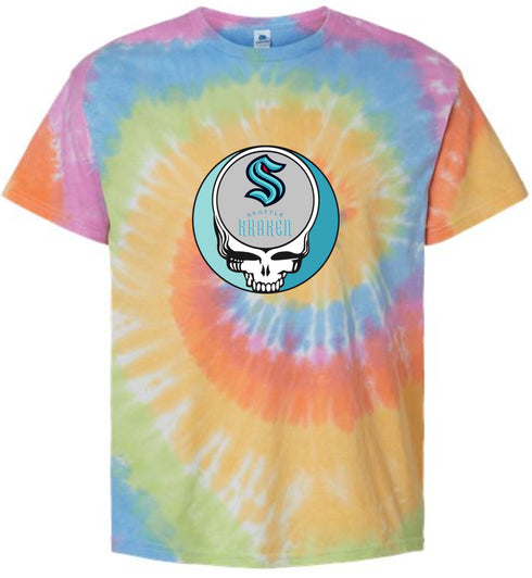 Seattle Kraken Stealie Tie-Dye T-Shirt