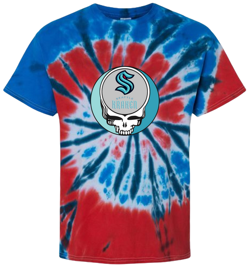 Seattle Kraken Stealie Tie-Dye T-Shirt