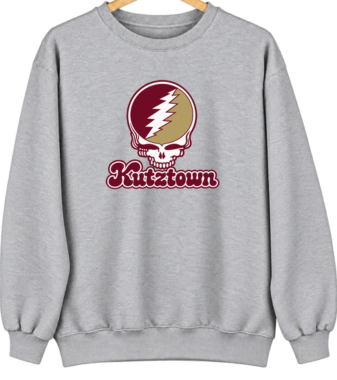 Kutztown Stealie Premium Unisex Crewneck — Design: Kutztown University (PASSHE) — Sport Grey