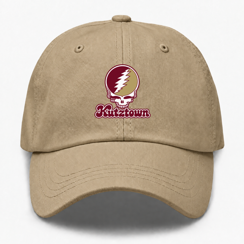 Kutztown Stealie Premium Unisex Dad Hat — Design: Kutztown University (PASSHE) — Khaki