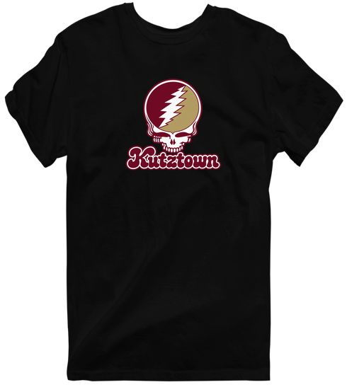 Kutztown Stealie Premium Unisex T-Shirt — Design: Kutztown University (PASSHE) — Black
