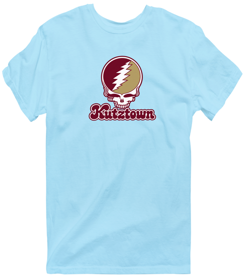 Kutztown Stealie Premium Unisex T-Shirt — Design: Kutztown University (PASSHE) — Light Blue