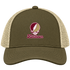 Kutztown Stealie Premium Unisex Trucker Cap — Design: Kutztown University (PASSHE) — Moss/Khaki