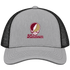 Kutztown Stealie Premium Unisex Trucker Cap — Design: Kutztown University (PASSHE) — Heather Grey/Black