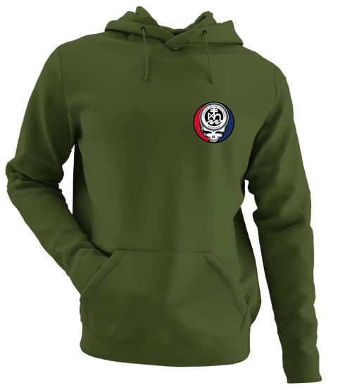College of the Atlantic - Premium Grateful Dead Left Chest Hoodie - Military Green - 7