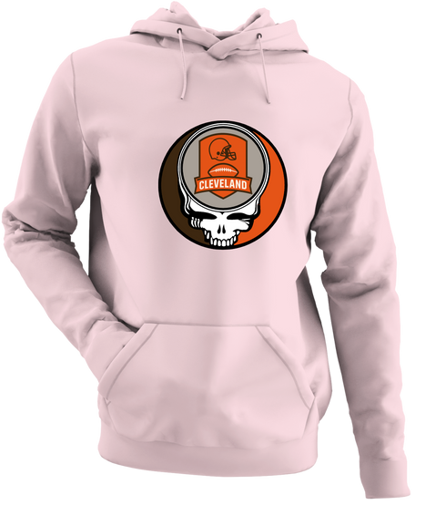 Cleveland Football - Premium Grateful Dead Hoodie - Light Pink - 4