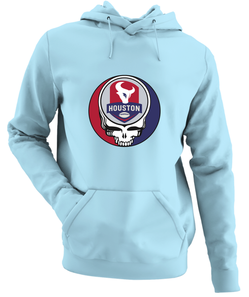 Houston Football - Premium Grateful Dead Hoodie - Light Blue - 1