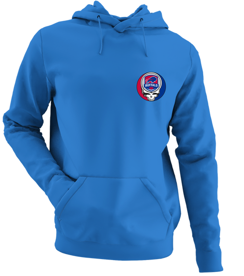 Buffalo Football - Premium Grateful Dead Left Chest Hoodie - Heather Royal - 5