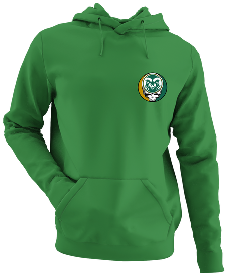 Colorado State University - Premium Grateful Dead Left Chest Hoodie - Irish Green - 6