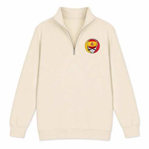 Spain FIFA World Cup - Premium Grateful Dead Quarter-Zip Pullover - Sand - 2