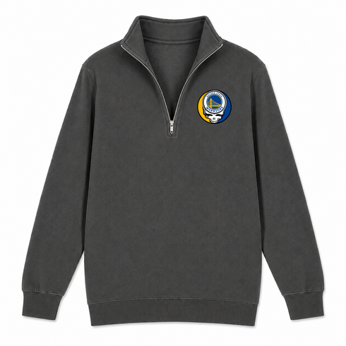 Golden State Warriors - Premium Grateful Dead Quarter-Zip Pullover - Charcoal - 6