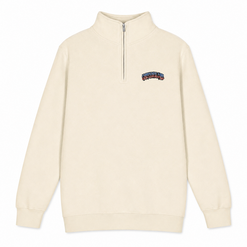 Grateful Dad - Premium Grateful Dead Quarter-Zip Pullover - Sand - 1