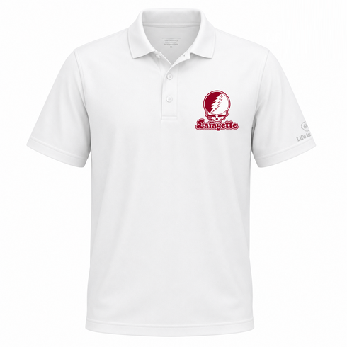 Lafayette Stealie Premium Unisex Polo — Design: Lafayette College — White