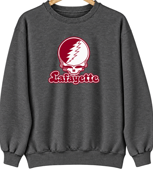 Lafayette Stealie Premium Unisex Crewneck — Design: Lafayette College — Dark Heather