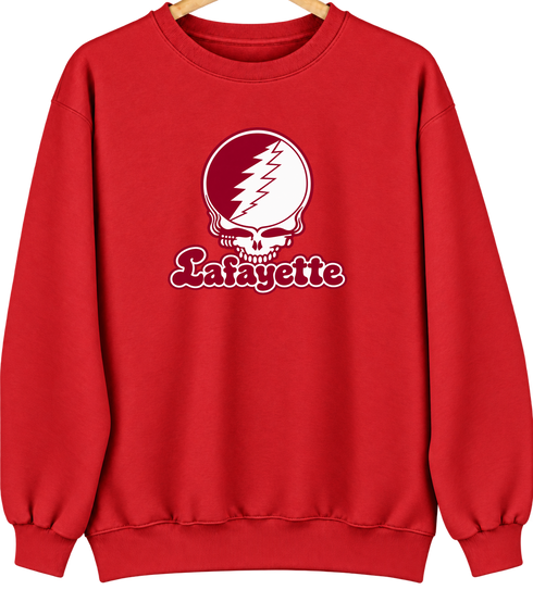 Lafayette Stealie Premium Unisex Crewneck — Design: Lafayette College — Red