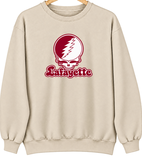 Lafayette Stealie Premium Unisex Crewneck — Design: Lafayette College — Sand