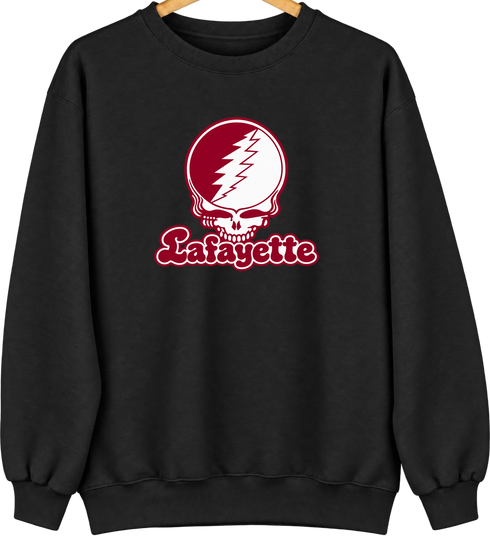 Lafayette Stealie Premium Unisex Crewneck — Design: Lafayette College — Black