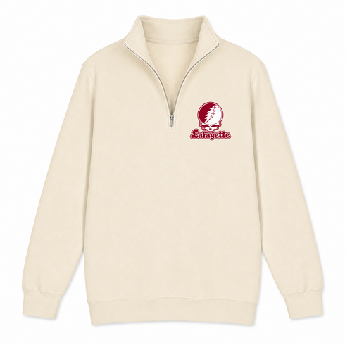 Lafayette Stealie Premium Unisex Quarter-Zip — Design: Lafayette College — Sand