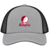 Lafayette Stealie Premium Unisex Trucker Cap — Design: Lafayette College — Heather Grey/Black