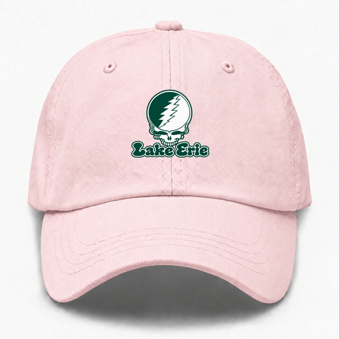 Lake Erie Stealie Premium Unisex Dad Hat — Design: Lake Erie College — Pink