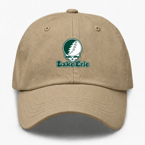 Lake Erie Stealie Premium Unisex Dad Hat — Design: Lake Erie College — Khaki