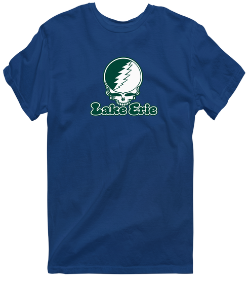 Lake Erie Stealie Premium Unisex T-Shirt — Design: Lake Erie College — Navy