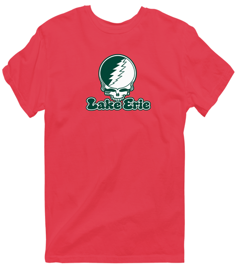 Lake Erie Stealie Premium Unisex T-Shirt — Design: Lake Erie College — Heather Red
