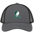 Lake Erie Stealie Premium Unisex Trucker Cap — Design: Lake Erie College — Charcoal/Black