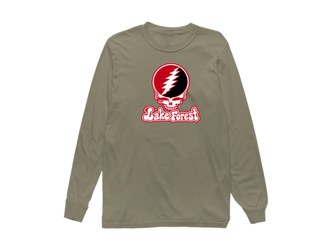 Lake Forest Stealie Premium Unisex Long-Sleeve — Design: Lake Forest College — Sandstone