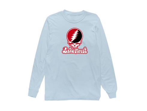 Lake Forest Stealie Premium Unisex Long-Sleeve — Design: Lake Forest College — Chambray