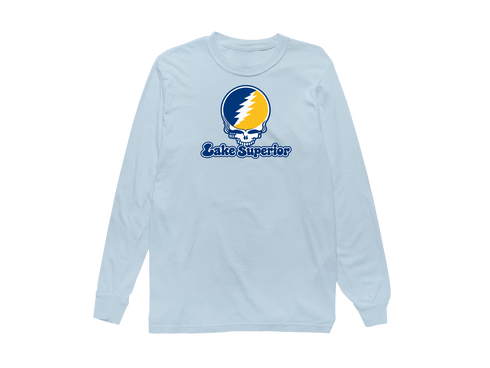 Lake Superior Stealie Premium Unisex Long-Sleeve — Design: Lake Superior State University — Chambray