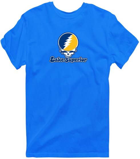 Lake Superior Stealie Premium Unisex T-Shirt — Design: Lake Superior State University — Royal