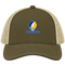 Lake Superior Stealie Premium Unisex Trucker Cap — Design: Lake Superior State University — Moss/Khaki