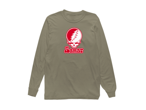Lamar Stealie Premium Unisex Long-Sleeve — Design: Lamar University — Sandstone