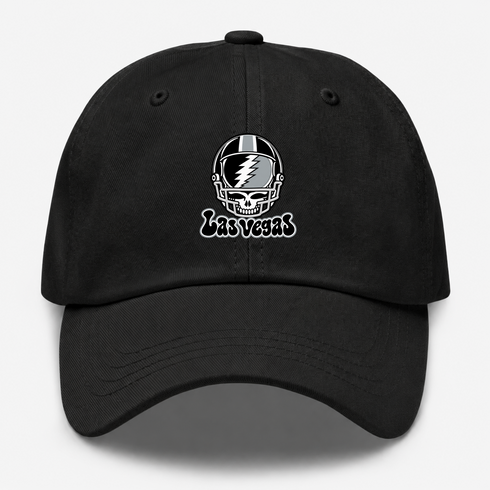 Las Vegas Helmet Stealie Premium Unisex Dad Hat — Las Vegas Raiders — Black
