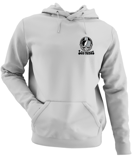 Las Vegas Helmet Stealie Premium Unisex Hoodie — Las Vegas Raiders — Sport Grey