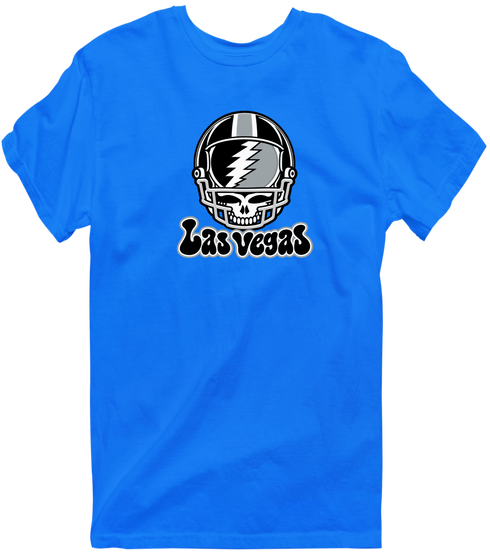 Las Vegas Helmet Stealie Premium Unisex T-Shirt — Las Vegas Raiders — Royal