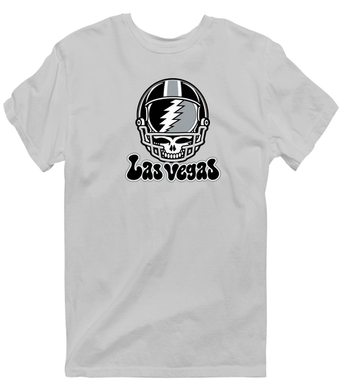 Las Vegas Helmet Stealie Premium Unisex T-Shirt — Las Vegas Raiders — Sport Grey