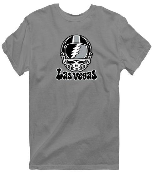 Las Vegas Helmet Stealie Premium Unisex T-Shirt — Las Vegas Raiders — Dark Heather