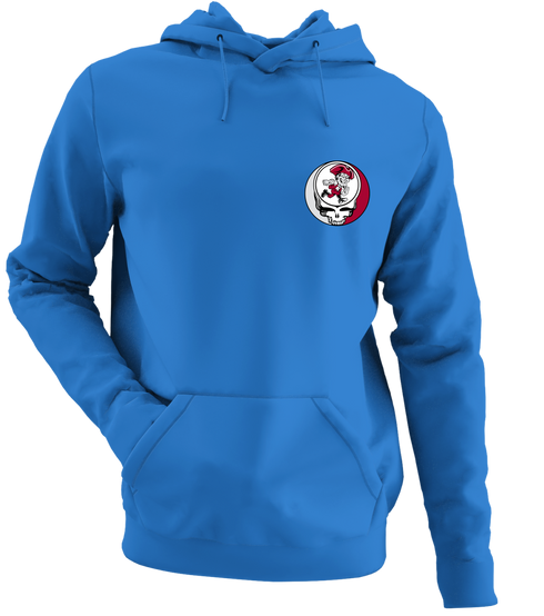 UMASS Amherst - Premium Grateful Dead Left Chest Hoodie - Heather Royal - 5