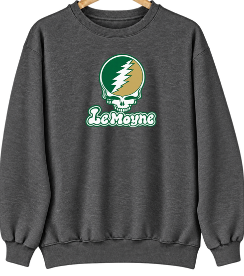 Le Moyne Stealie Premium Unisex Crewneck — Design: Le Moyne College — Dark Heather