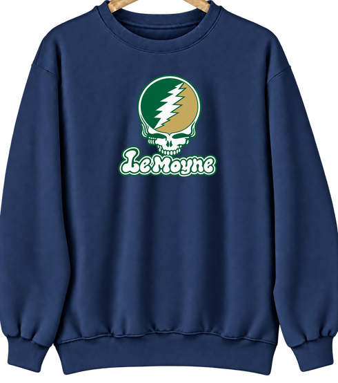 Le Moyne Stealie Premium Unisex Crewneck — Design: Le Moyne College — Navy