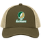 Le Moyne Stealie Premium Unisex Trucker Cap — Design: Le Moyne College — Moss/Khaki
