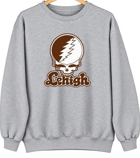 Lehigh Stealie Premium Unisex Crewneck — Design: Lehigh University — Sport Grey