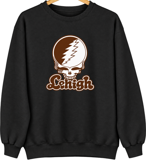 Lehigh Stealie Premium Unisex Crewneck — Design: Lehigh University — Black