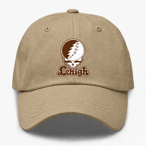 Lehigh Stealie Premium Unisex Dad Hat — Design: Lehigh University — Khaki